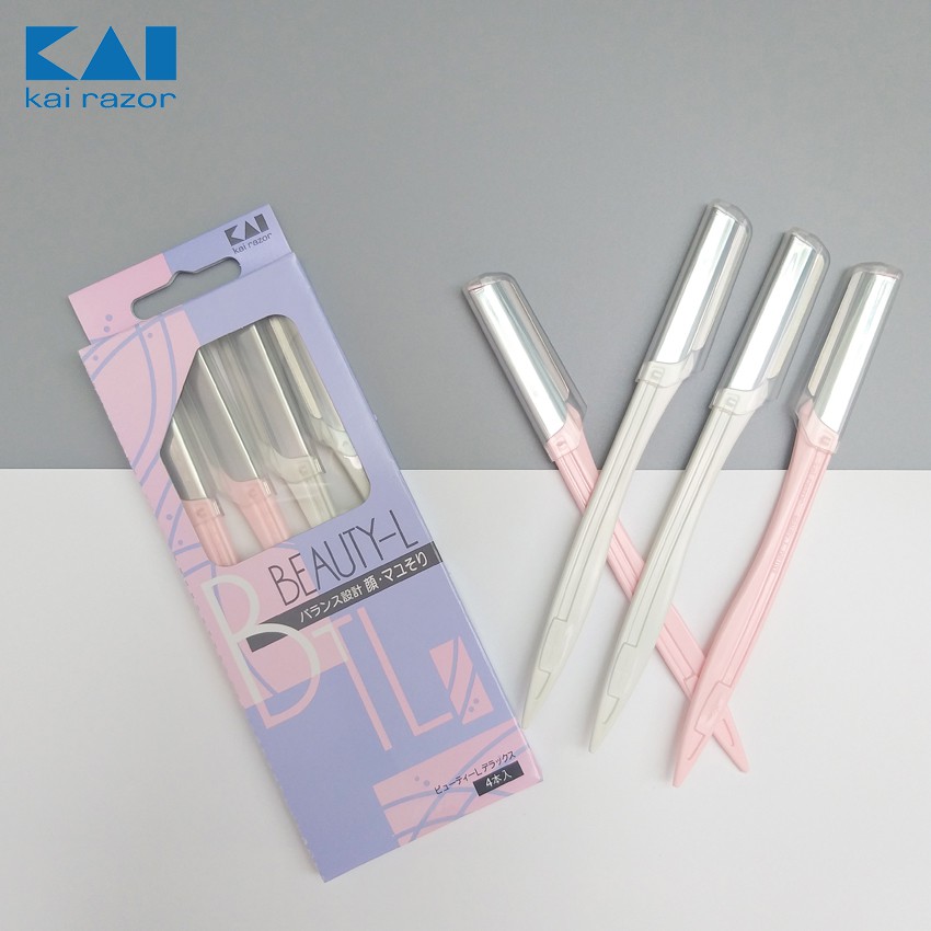 Hộp 4 Dao Cạo KAI BEAUTY BTL-4H Sắc Bén Cạo Êm Hàng Nhật Nội Địa