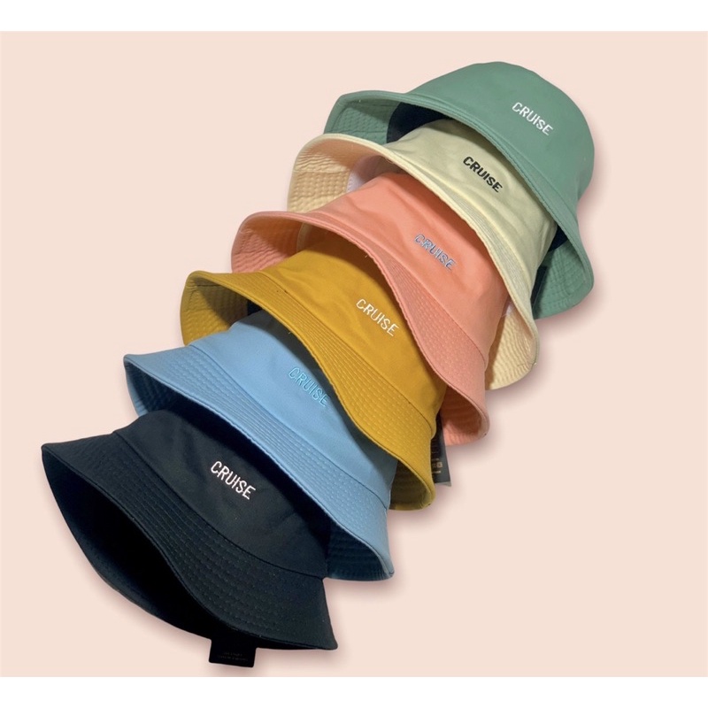 NÓN BUCKET TRÒN KAKI- CRUISE BO TRÒN