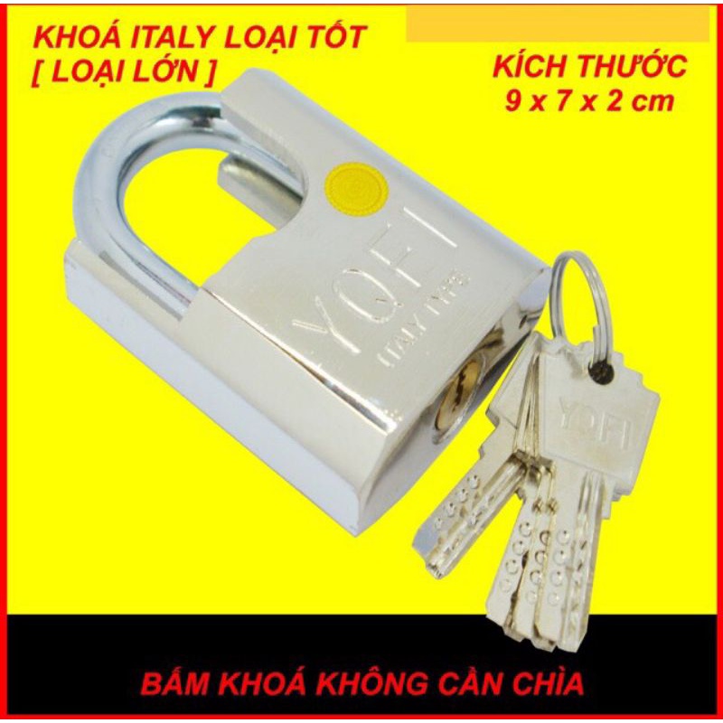 Ổ khoá chống cắt - bấm khoá - loại tốt - 60mm - loại lớn 6F - Ổ Khóa - Ổ Khóa