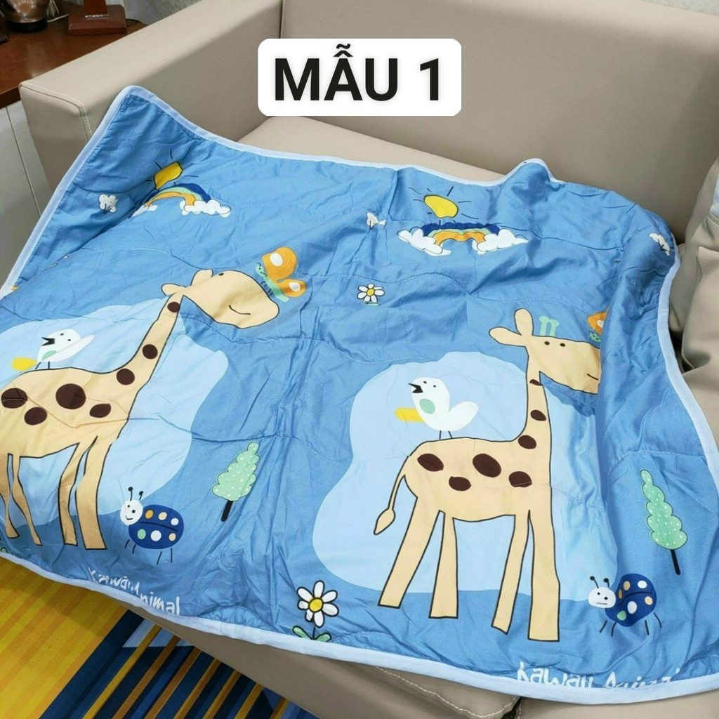 Chăn đũi hè 3 lớp mỏng, thoáng mát cho bé - lót bông. Thích Hợp Bé Mang Đi Học, Đi Chơi, Đi Du Lịch