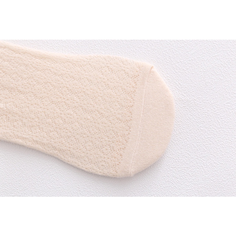 Đôi tất chân FHYL chất liệu cotton lưới màu trơn thời trang cho nữ