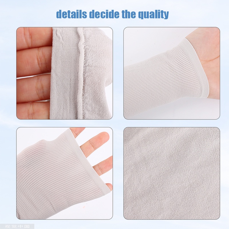 1 Cặp Găng Tay Dài Bằng Lụa Lạnh Chống Nắng Tia UV Đi Xe Đạp Ngoài Trời Cho Nam Nữ