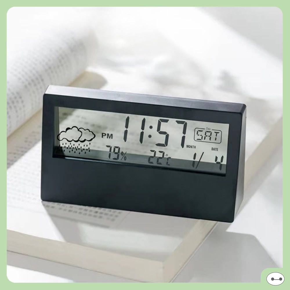 ĐỒNG HỒ BÁO THỨC LCD TRONG SUỐT TRANG TRÍ SIÊU ĐẸP