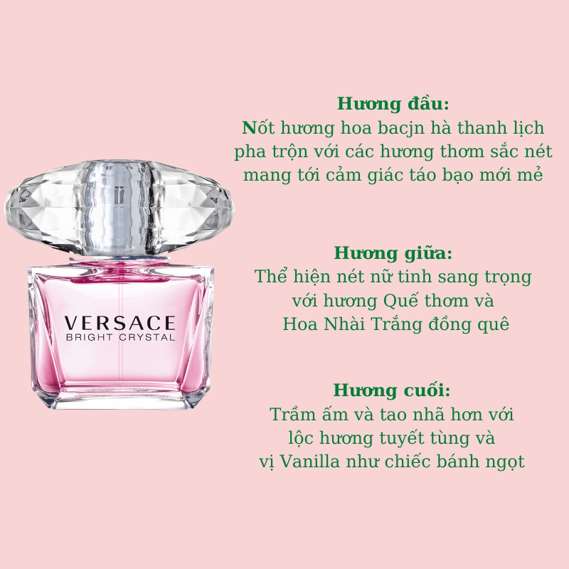 Nước Hoa Nữ Thơm Lâu Verseca Hồng 100ml Hương Thơm Ngọt Ngào, Nhẹ Nhàng, Lưu hương 12h - Nuoc Hoa nu