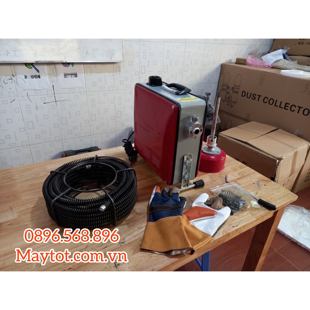 Máy thông tắc cống GQ 150 Công Suất 900w Tự Động Đẩy Dây