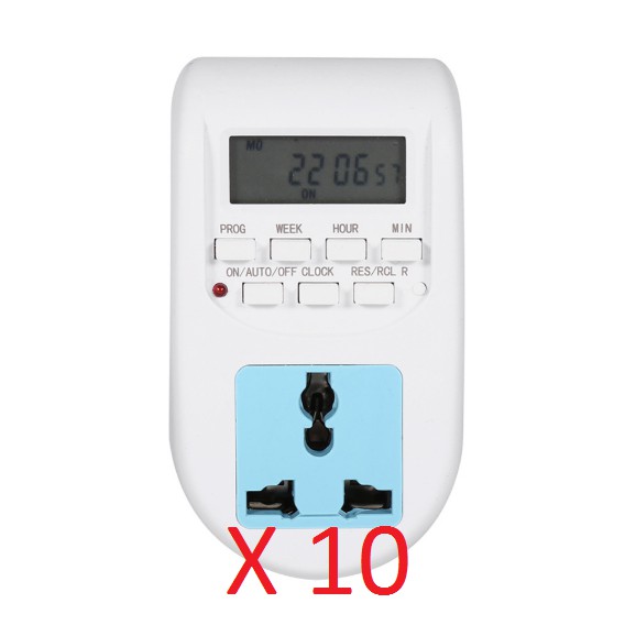 Combo 10 Ổ cắm hẹn giờ điện tử AL06 10A/220v, timer hẹn giờ tự động