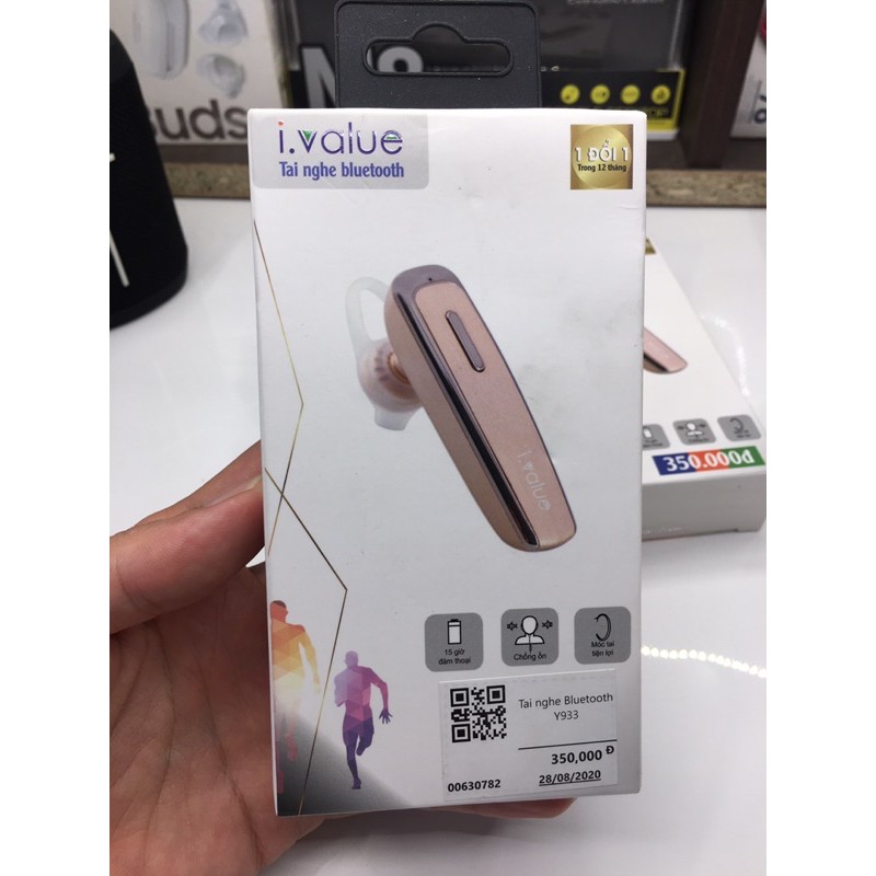 Tai nghe 1 bên không dây bluetooth nhét tai ivalue Y933 - Pin trâu, Có Micro