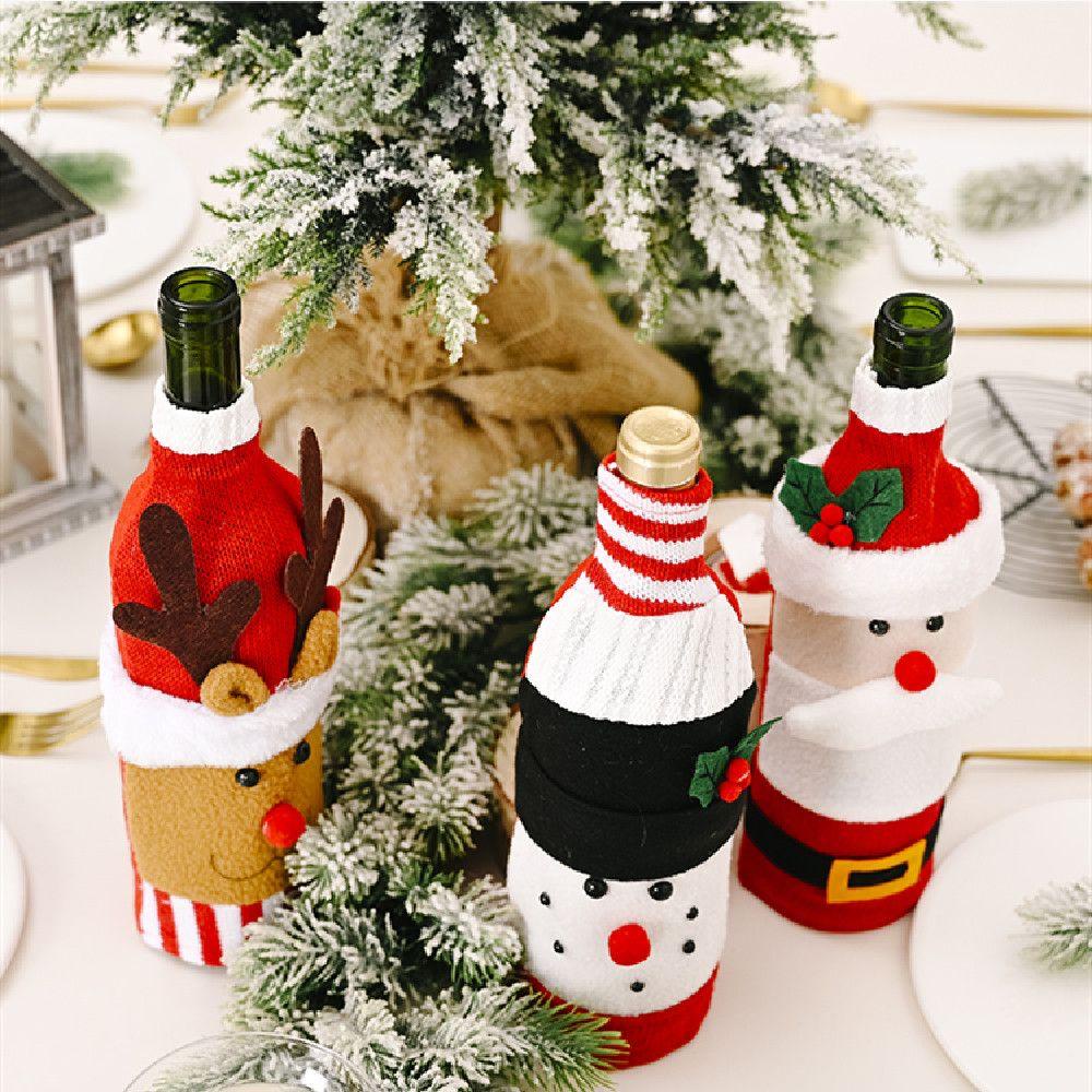 PINEVN Vỏ Bọc Chai Rượu Hoạ Tiết Giáng Sinh Dễ Thương