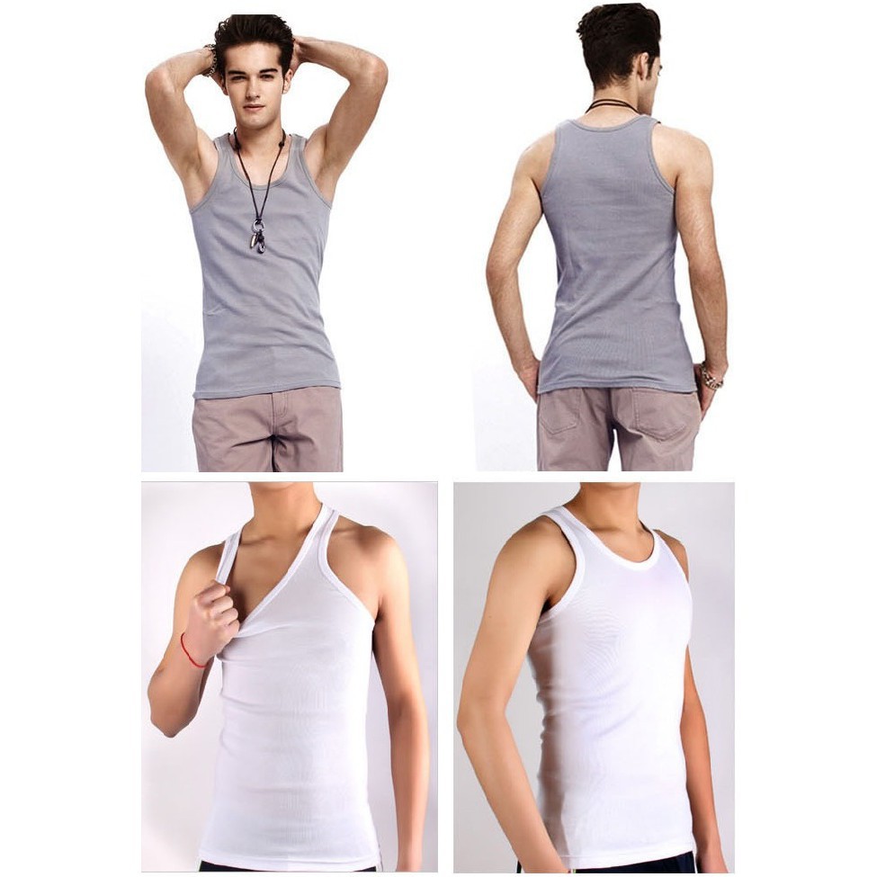 Áo thun body ba lỗ nam cotton - 3 màu size chiều cao, <60kg - LCTQ