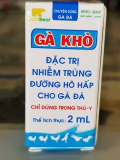 GÀ KHÒ 2ml CHUYÊN DÙNG CHO GÀ ĐÁ.