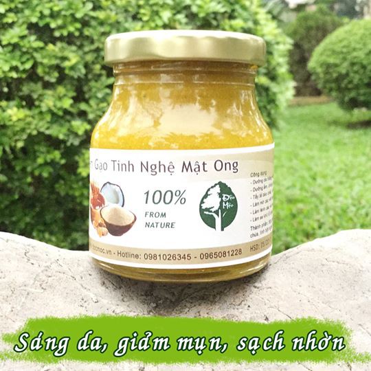 (Date Mới)  Kem Gạo Nghệ Độc Mộc  Giảm Mụn - Nám  Dưỡng Trắng Da Tặng Kèm Băng Đô Và Bộ Trộn Mặt Nạ