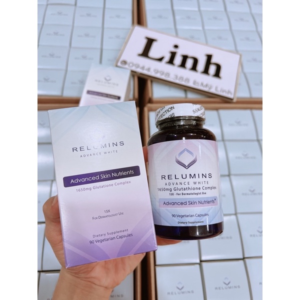 Viên Uống Trắng Da Relumins Advance White 1650mg 90viên chính hãng Mỹ