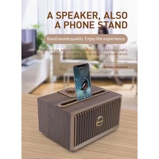 Loa Gỗ Bluetooth cao cấp V6 dáng cổ điển siêu bass trầm ấm mới 2019