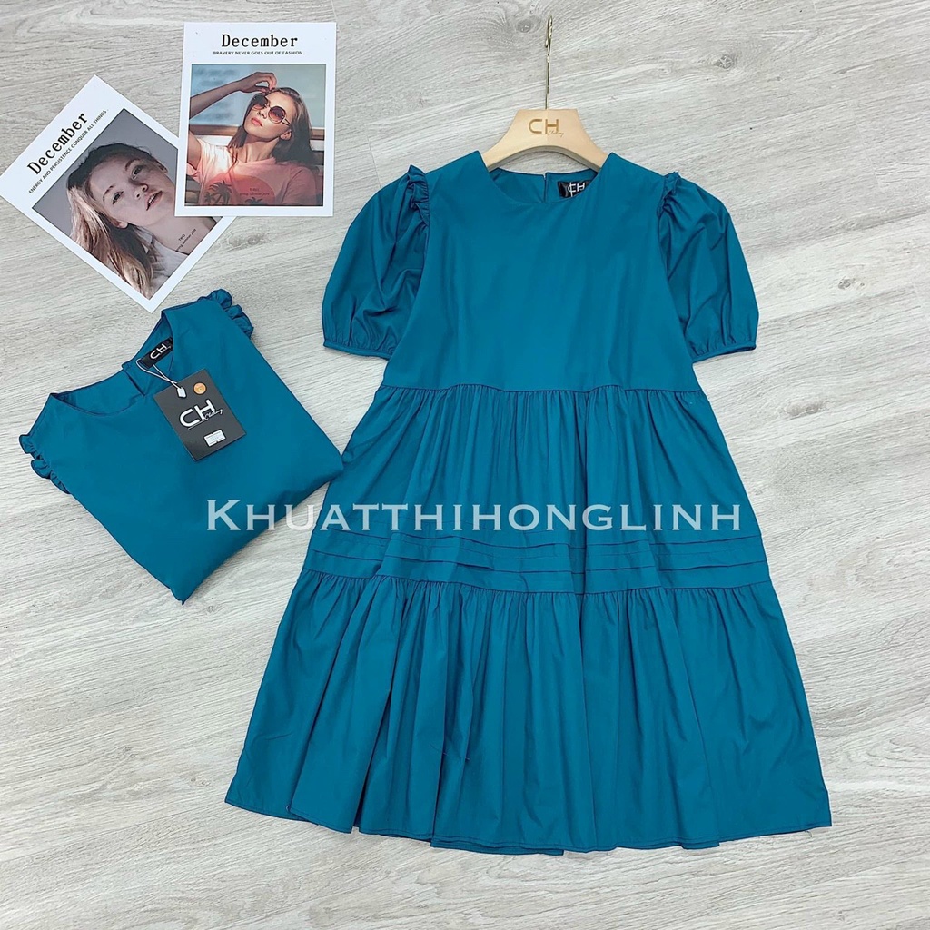 Đầm bầu xinh - váy bầu thời trang chất liệu chéo thái cao cấp, from đẹp, thoáng mát, dễ thương