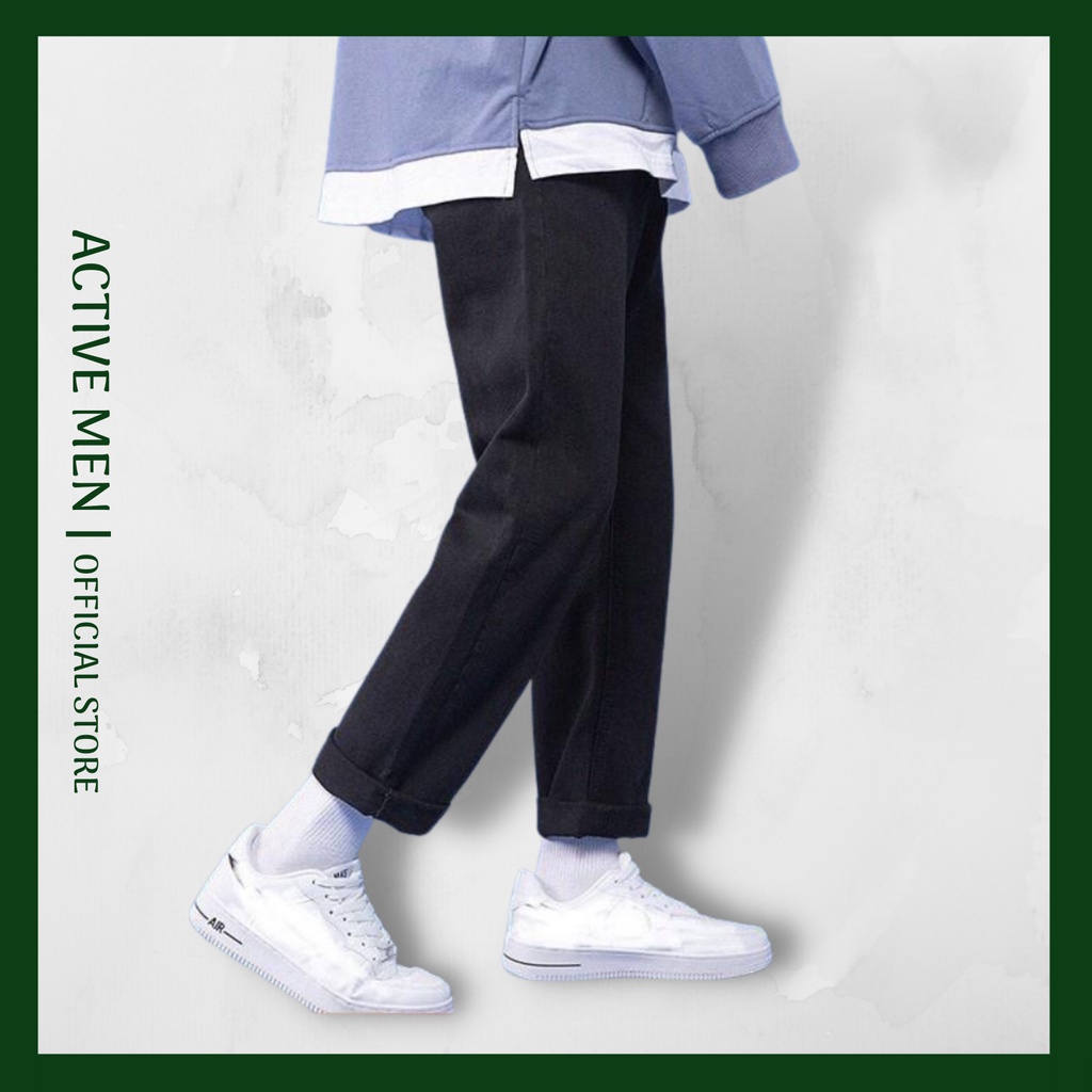 Quần baggy jean trơn, quần bò nam xanh đen ống đứng hottrend hàn quốc 2023