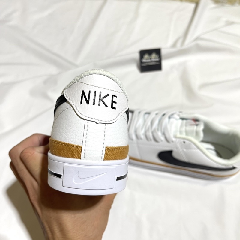 Giày Blazer LEGACY trắng móc đen kẻ nâu mới, giày blazer low trắng đen cao cấp