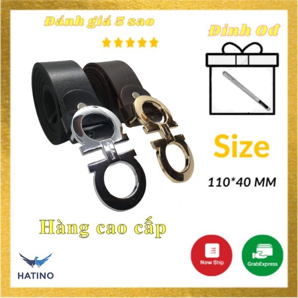 Thắt Lưng ,Dây Nịt Nam,da bò nguyên miếng, khóa CHỮ a, kim loại nguyên khối - hatino.official