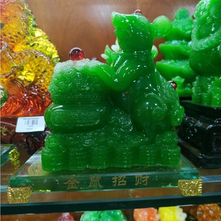 Tượng Chuột ôm rương báu 16*8*16