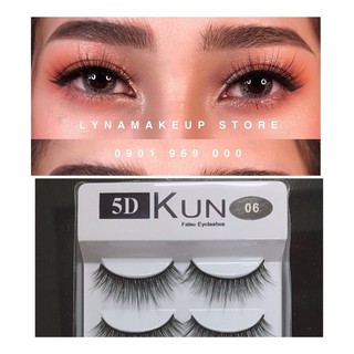 Hộp 5 đôi Lông mi giả 5D mi Kun