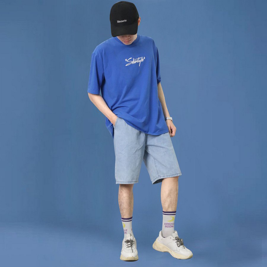 Quần short jean nam lưng thun bên đẹp TS1082 Tronshop