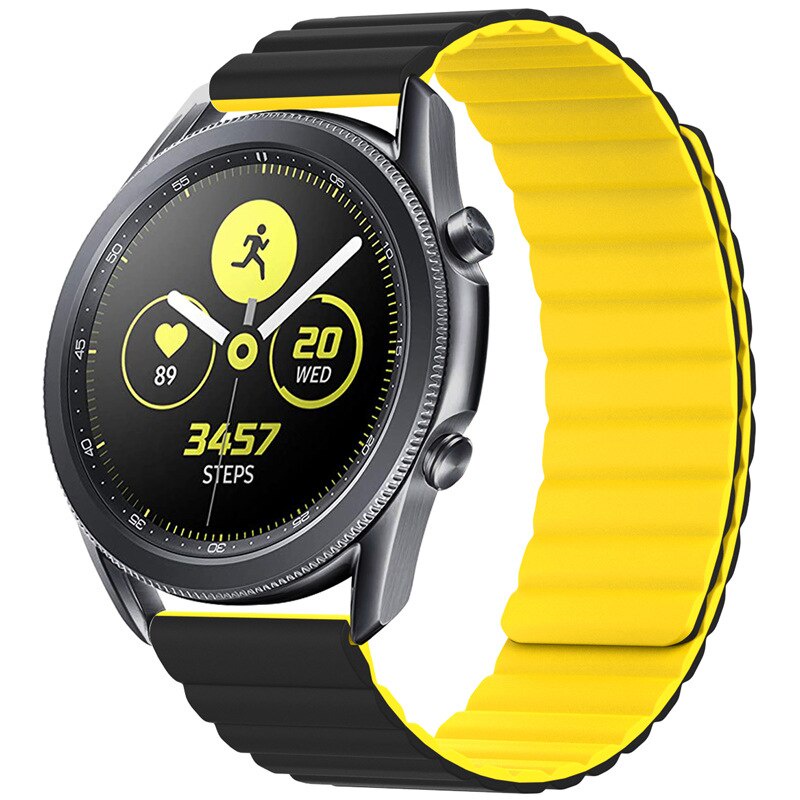 Dây Đeo Da Nam Châm 20mm 22mm Cho Đồng Hồ Thông Minh Huawei Watch Gt 2 Samsung Galaxy Active 2