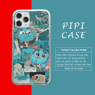 Ốp lưng silicon Gumball Aesthetic đáng yêu iPhone 8 Plus 7Plus X XR Xs Max 6 6s Plus 11 Pro Max BLUGUB0099