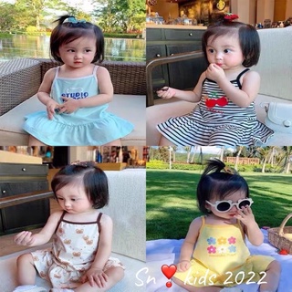 Váy hè 2 dây dễ thương cho bé gái từ 8-18kg, bé 1-4 tuổi