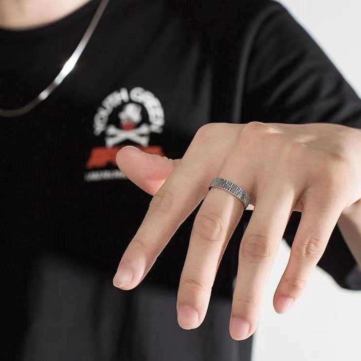 Nhẫn đeo tay nam nữ Unisex chất liệu titan có thể điều chỉnh kích thước PK26
