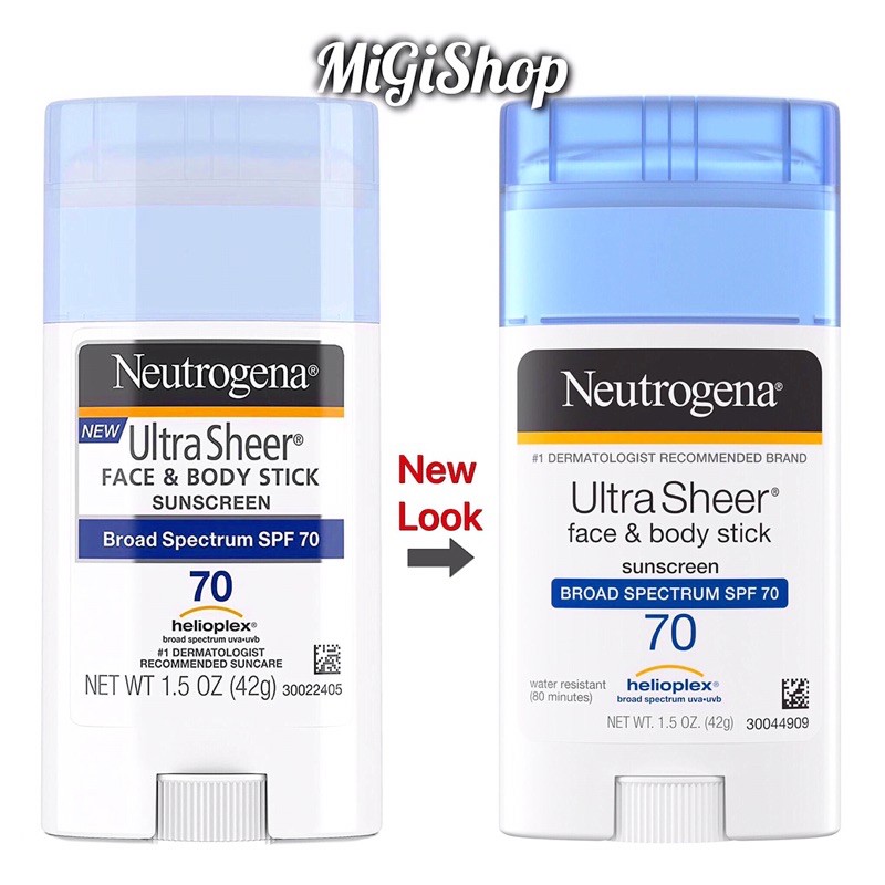 [Hàng Mỹ] Sáp Chống Nắng Dạng Lăn Neutrogena Ultra Sheer Face And Body Stick Sunscreen SPF70 42g | BigBuy360 - bigbuy360.vn