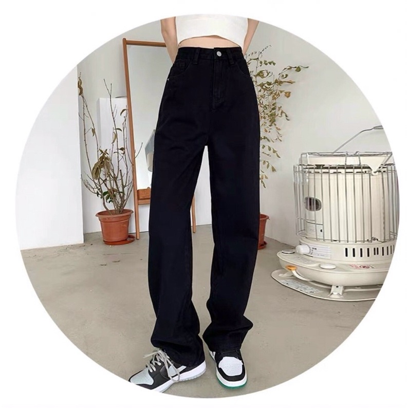 Quần Baggy Jean Nữ Lưng Cao Ống Rộng Quần Jean Nữ Hàng VNXK
