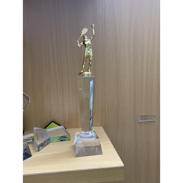 Cúp Pha Lê Tennis Kim Loại Mạ Vàng