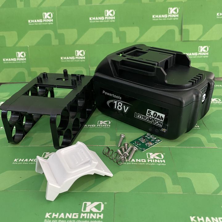 Vỏ mạch pin Makita adaptor Led 18V - 21V 5S - 2P lắp được 10 cell 18650