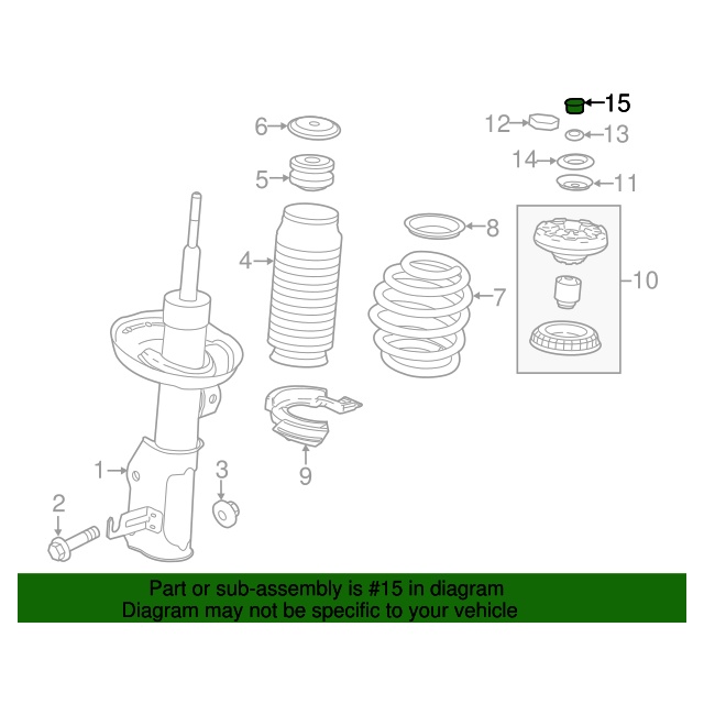 Nắp chụp đầu ti giảm xóc trước Cruze, Lacetti Nhập