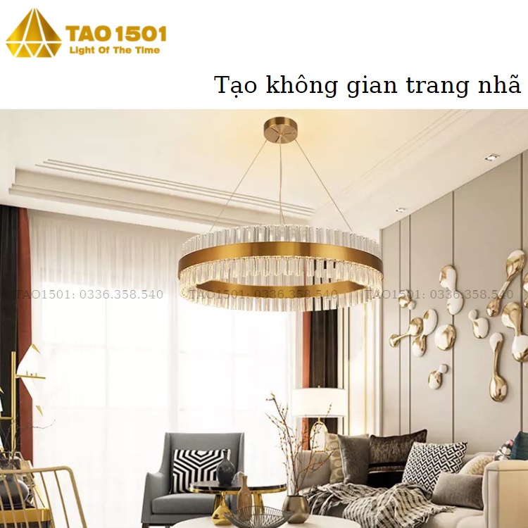 Đèn thả pha lê - Đèn chùm pha lê - Đèn thả pha lê phòng khách - Đèn thả pha lê bàn ăn
