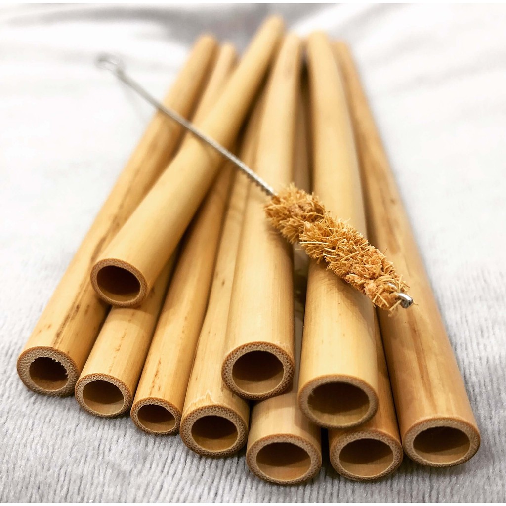 2 Ống Hút Tre Ống Hút Tre - An Toàn Sức Khỏe - Thân Thiện Môi Trường - SNF BAMBOO AND CRAFT