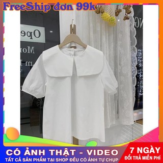 Áo sơ mi trắng cổ cách điệu