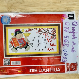 Tranh thêu chữ thập THẦN TÀI 58x33cm chưa thêu 222881