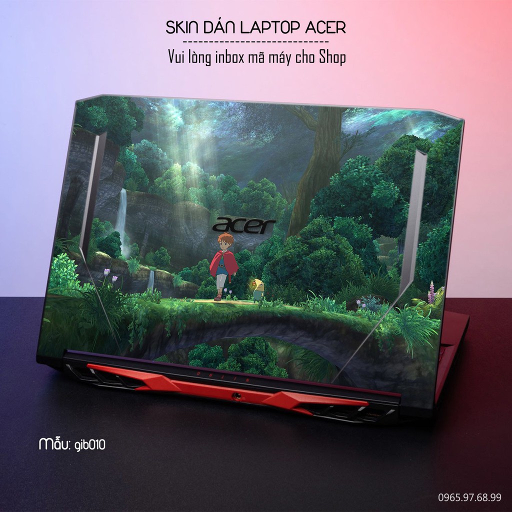 Dán decal cho các dòng Laptop Acer in hình dêc thương cực đẹp theo yêu cầu