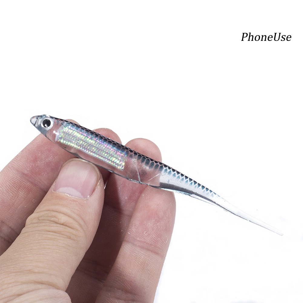 Set 6 Mồi Câu Cá Giả 10cm Nhiều Màu Sắc