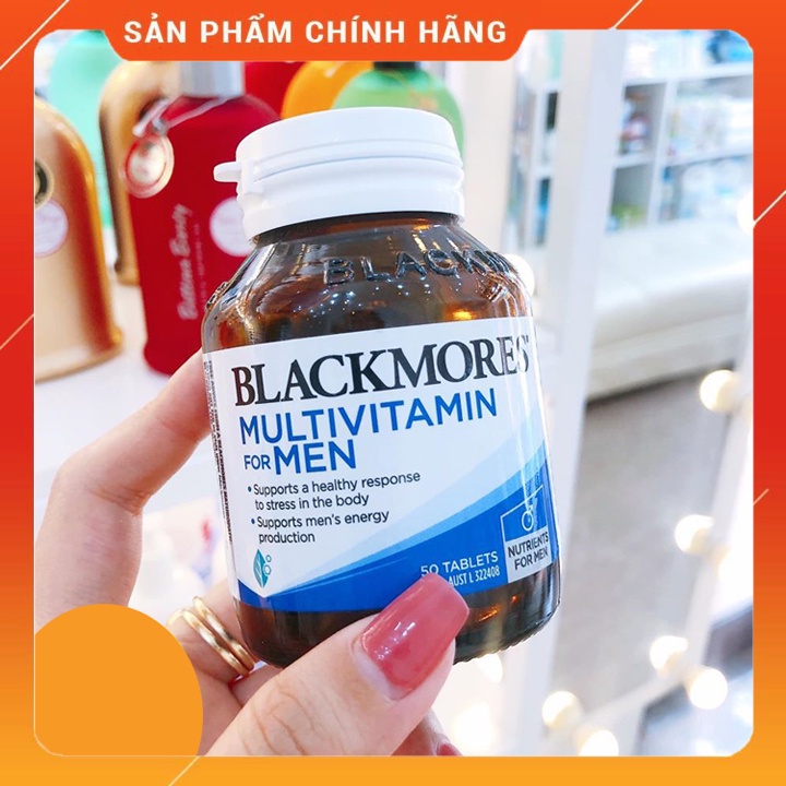 Blackmores Multivitamin for Men 50 viên của Úc, bổ sung vitamin cho Nam, tăng cường sinh lý nam mẫu mới