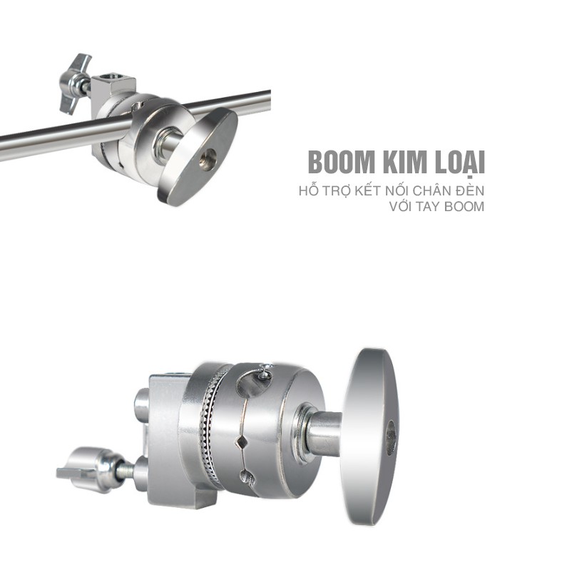 Boom giữ tay boom kim loại - Chất liệu Inox cao cấp, chắc chắn
