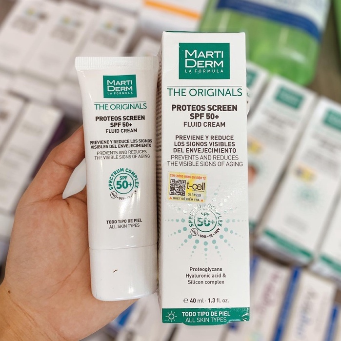 Kem Chống Nắng Phổ Rộng Toàn Diện Ngừa Lão Hóa, Phòng Chống Nám Quay Lại MartiDerm The Originals Proteos Screen SPF50+