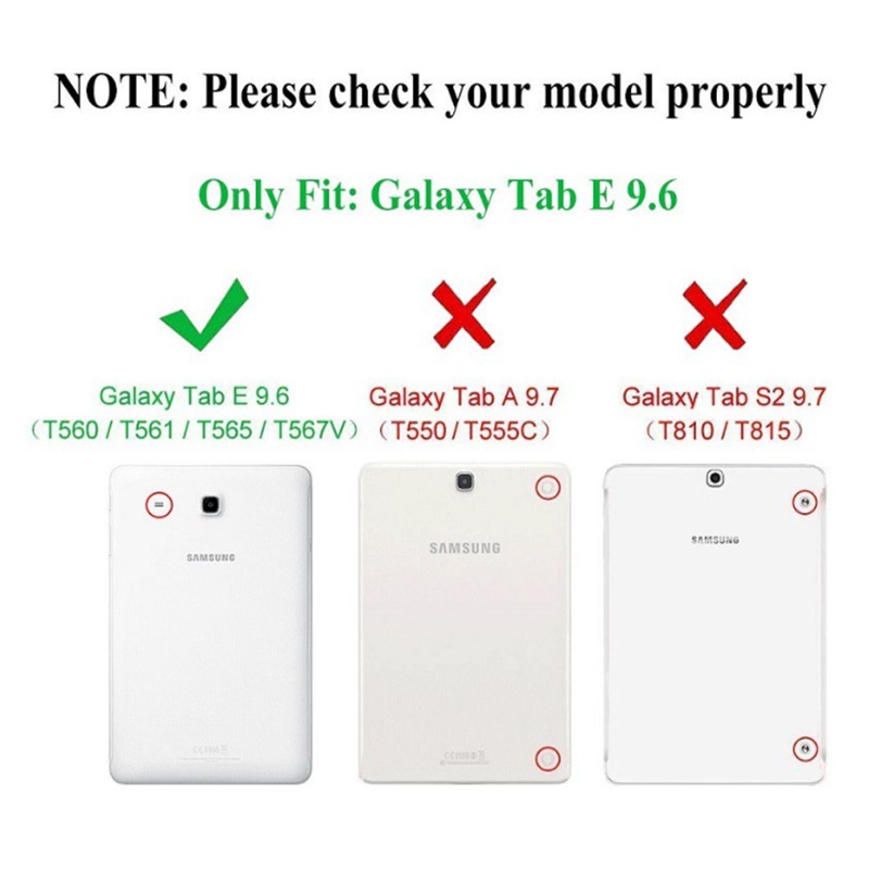 Bao da gập đựng thẻ in hoạ tiết cho Samsung Galaxy Tab E 9.6 SM-T560 T561 T565 T567V