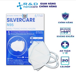 Khẩu trang n95 5 lớp kháng khuẩn silvercare hàng chính hãng nanocare r&d