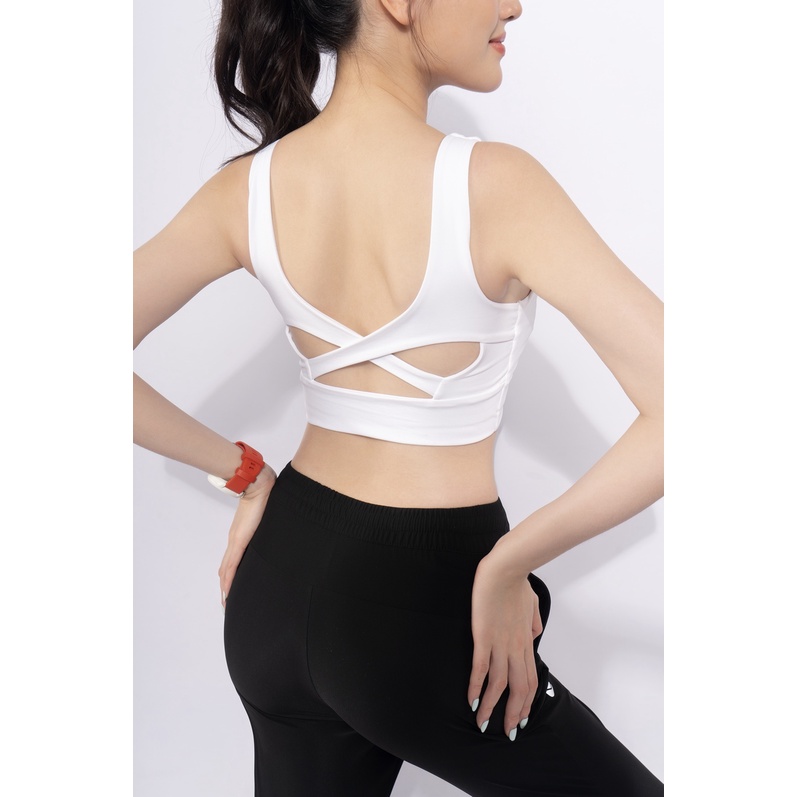 Áo Bra Pixie Màu Trắng Thể Thao Livan Sport Tặng Kèm Mút Ngực