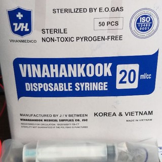 Combo 4 hộp bơm tiêm 20C x 23G Vinahankook