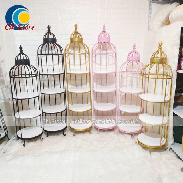Kệ Lồng Chim Trang Trí Decor Phòng Khách Sang Trọng HÀNG NHẬP KHẨU, Kệ Trưng Bày Hình Lồng Chim Phong Cách Tân Cổ Điển