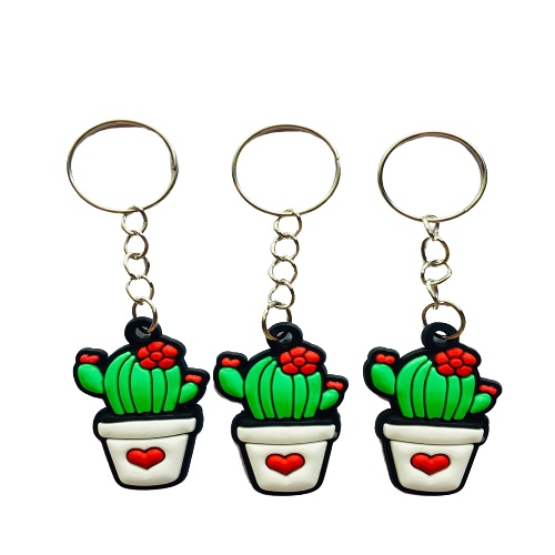 Móc khóa hình hoa mặt trời, hoa hướng dương, cây xương rồng dễ thương