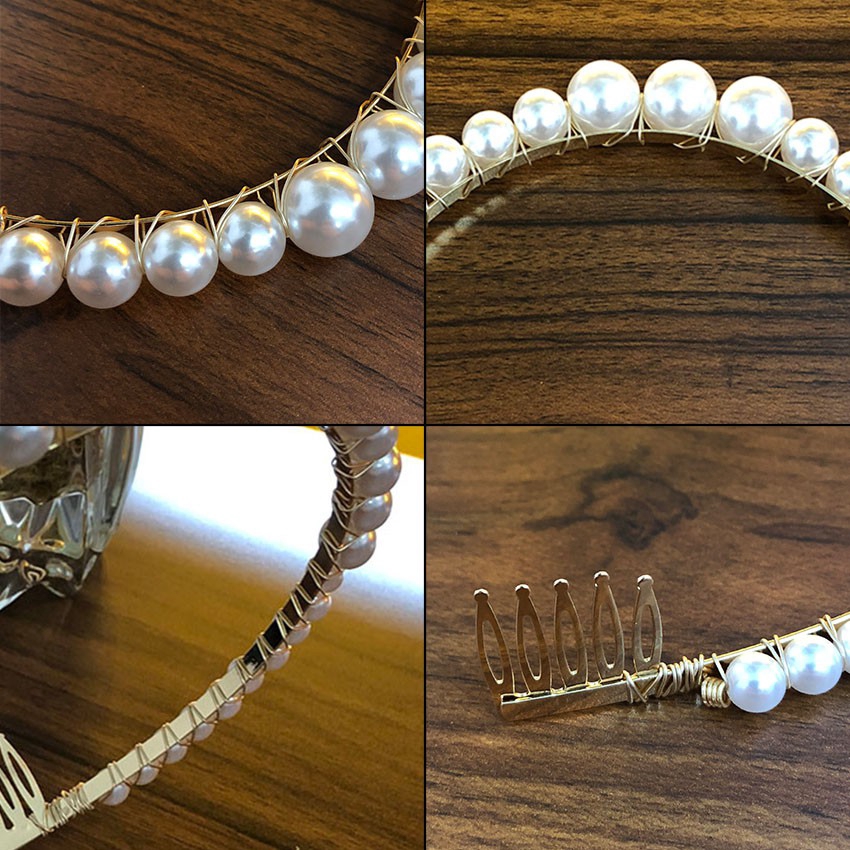 Băng đô đính ngọc trai giả thời trang thanh lịch