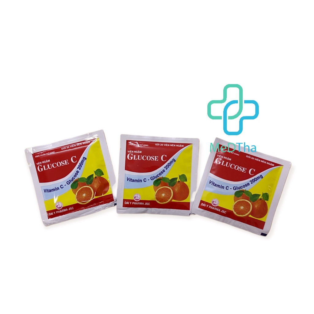 Glucose C - Viên Ngậm Vitamin C, Tăng Sức Đề Kháng Cho Bé (Hộp 30 gói) [Chính Hãng]